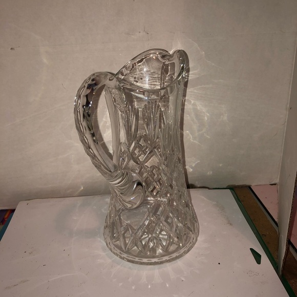 Vintage exquisite Crystal water or juice pitcher- 10” tall aprox- gorgeous. - Picture 3 of 8